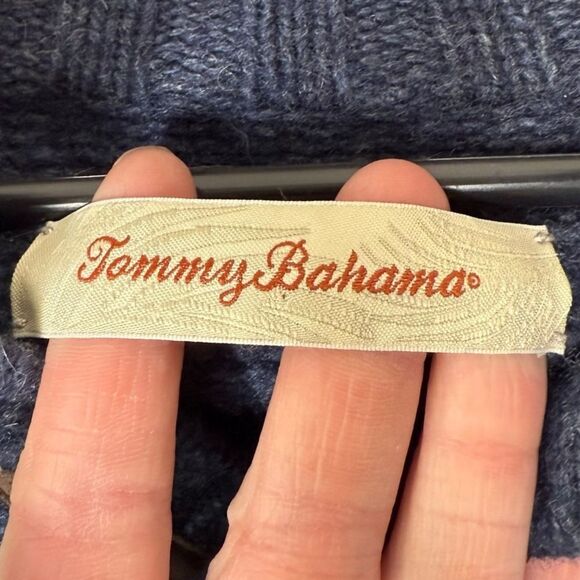 |EUC| TOMMY BAHAMA Pullover 1/4 Button Sweater - Picture 5 of 6